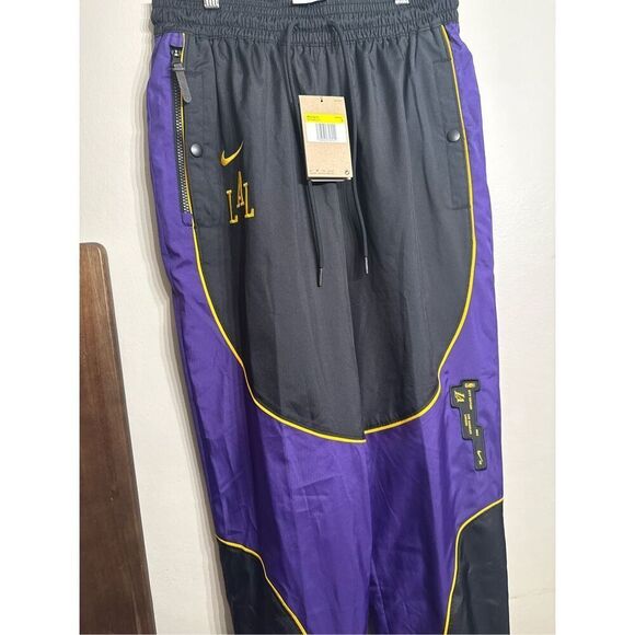 Nike Blue Purple Loose Fit LA LAKERS Basketball Jogger Pants Size Small NWT - Picture 3 of 6